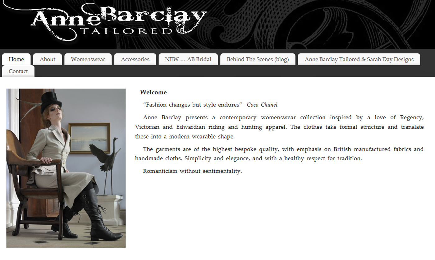 Anne Barclay Tailored - Old Site